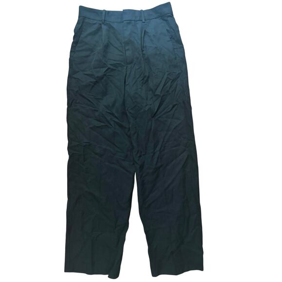 NWOT Madewell Slouchy Straight Pants in Drapey Twill In Black Size 4T - Picture 4 of 9